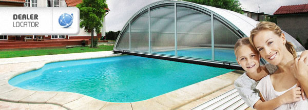 Открытый бассейн с арочным покрытием