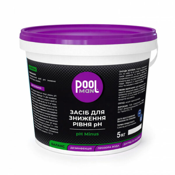 Засіб для зниження рівня pH Poolman pH Minus, 5кг