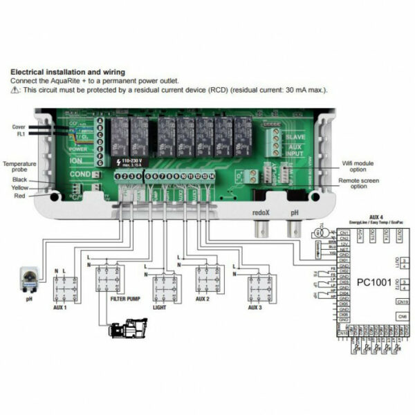 Станція контролю якості води Hayward Aquarite Plus (200 м3, 33 г/год) + Ph — изображение 2