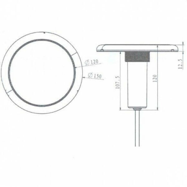 Прожектор світлодіодний AquaViva (LED227C-252led) 18W RGB (нерж, різьблення) + заставна — изображение 4