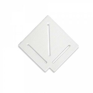 Кутовий елемент AquaViva KK-15-1 для переливної решітки 90° 145/25 мм (білий)