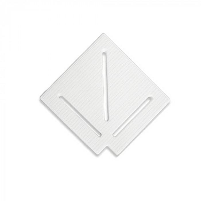 Кутовий елемент AquaViva KK-15-1 для переливної решітки 90° 145/25 мм (білий)