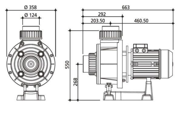 Насос FLOODER JET 88 м3/г 380В, 8А, 3.04кВт, без префільтру, 2850 об/хв PG-0111FLJ55 — изображение 3