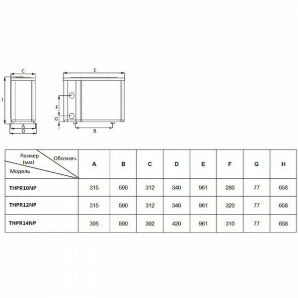 Тепловий насос Fairland THPR10NP (20-40м3, тепло. 9.6 кВт) — изображение 2