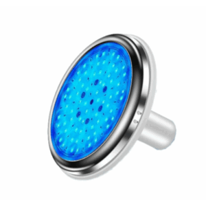 Світильник для басейну LED (міні) 12Вт, RGB, серія 110 MINI, нерж. сталь, 30 led, Ø118 х 58 мм, 1.5″