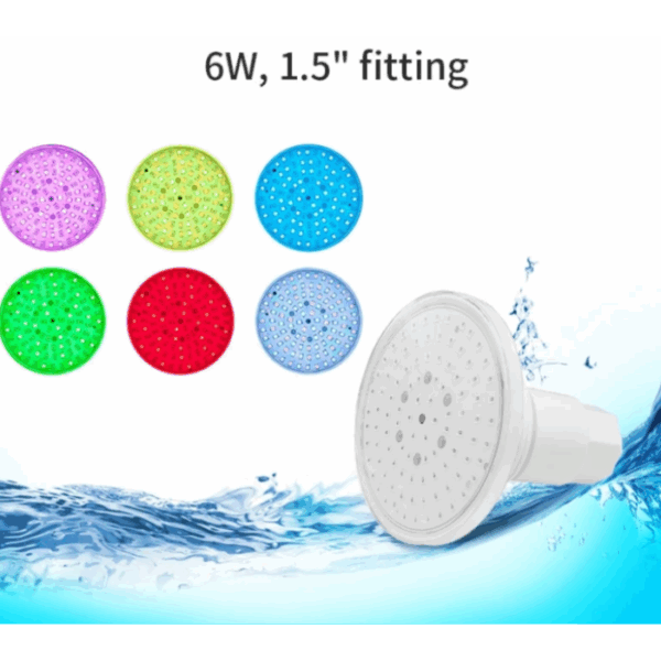 Світильник для басейну LED (міні) 6Вт, RGB, серія 100 MINI, пластик, 99 led, Ø100*H87 мм,1.5" — изображение 3