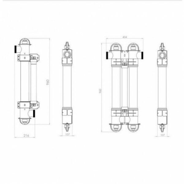 Ультрафіолетове встановлення Elecro Steriliser UV-C E-PP2-55-EU, з індикатором (1*55В, 16м3/год, 50м3) — изображение 3