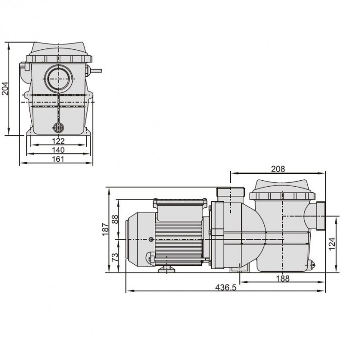 Насос AquaViva LX SMP020M (220В, 7м3/год*4м, 0.25кВт) — изображение 4