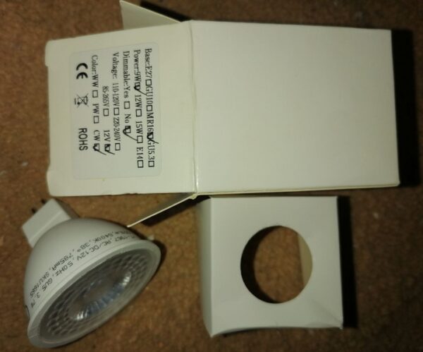 Лампа для прожектора LED 10W 6000K 12v цоколь MR16 — изображение 2