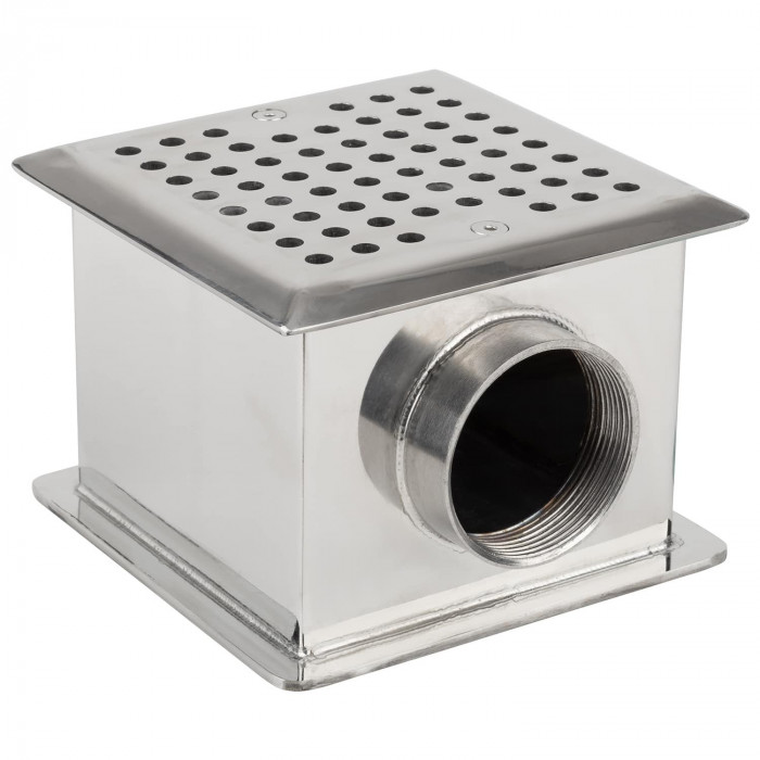 Донний злив Aquaviva 150х150х106 мм, бетон, AISI 304