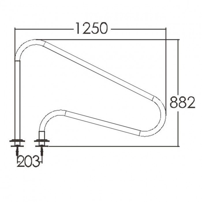 Поручень Emaux ARG-F (AISI316) 2 шт — изображение 6