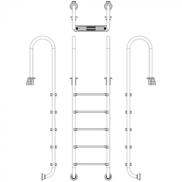 Сходи Emaux Muro NMU515-SR (5 ступенів) — изображение 4