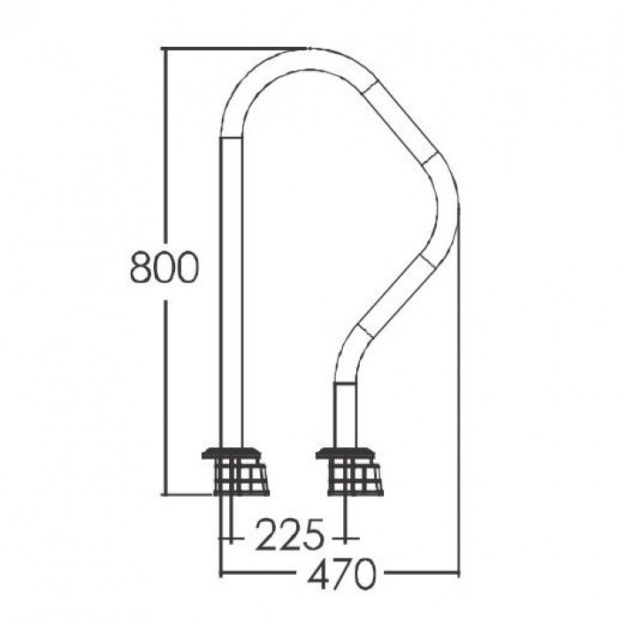 Поручень Emaux ARV (верхня частина сходів) AISI-316 — изображение 2